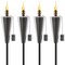 Sorbus Set of 4 Stainless Steel 5ft Outdoor Torches - Decorative Garden & Yard Lights - Fiberglass Wick & Snuffer Cap